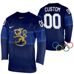 Finnland Trikot Custom 2022 Winter Olympics Navy Authentic