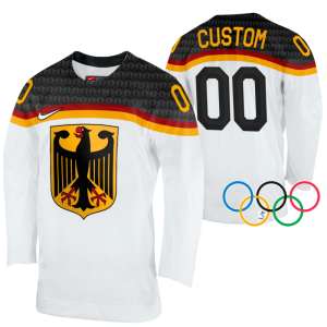 Deutschland Trikot Custom 2022 Winter Olympics Weiß Authentic
