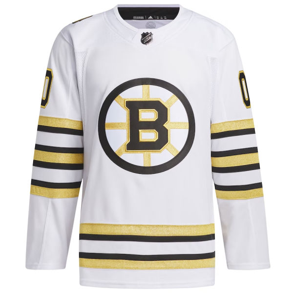 Boston Bruins Trikot Benutzerdefinierte 100th Anniversary Primegreen Authentic Weiß