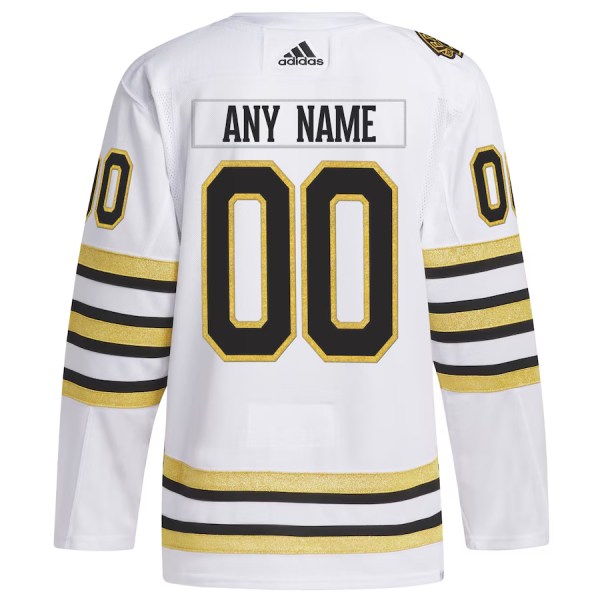 Boston Bruins Trikot Benutzerdefinierte 100th Anniversary Primegreen Authentic Weiß