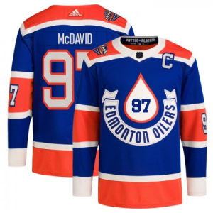 Edmonton Oilers Connor McDavid 97# Trikot Heritage Classic Authentic Adidas 2023-24 Blau